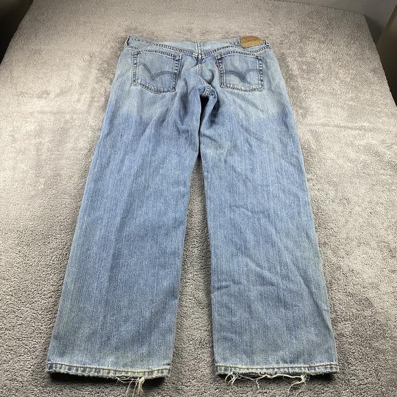 VINTAGE Levis 577 Nouveau Loose Fit Baggy Jeans Womens 16 M Blue Medium Wash - Picture 12 of 16